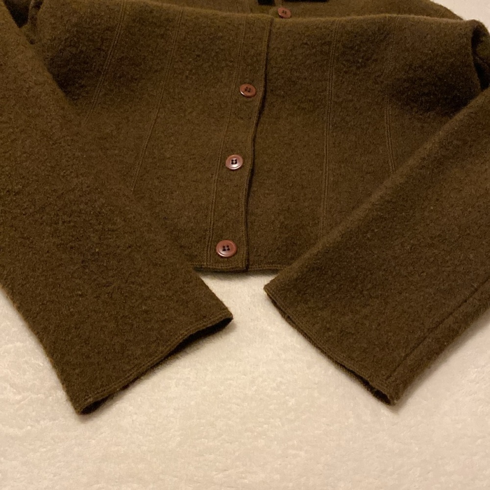 Vintage 100% Wool Evan-Picone Jacket. Pine Green w/Brown Buttons. XL-fits like L - Picture 11 of 13